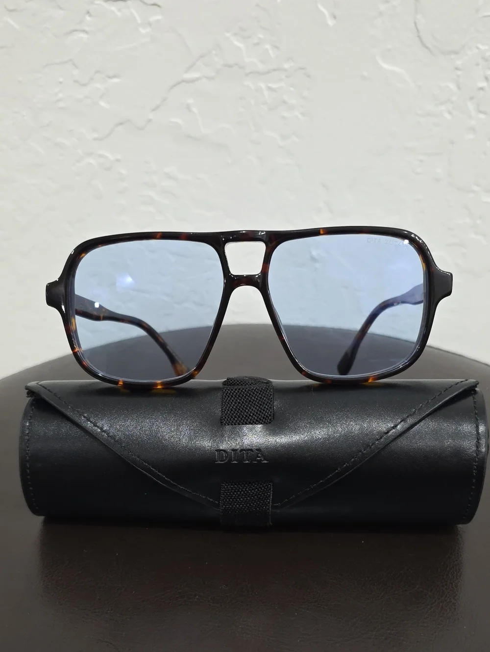 DITA Tortoiseshell Frame Sunglasses with Light Blue Lenses Men Or Women